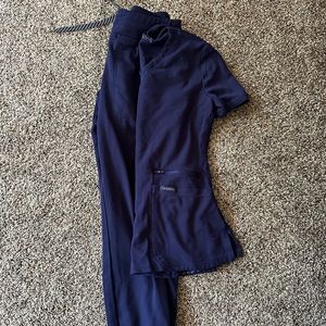 Jaanuu navy blue XS scrub set